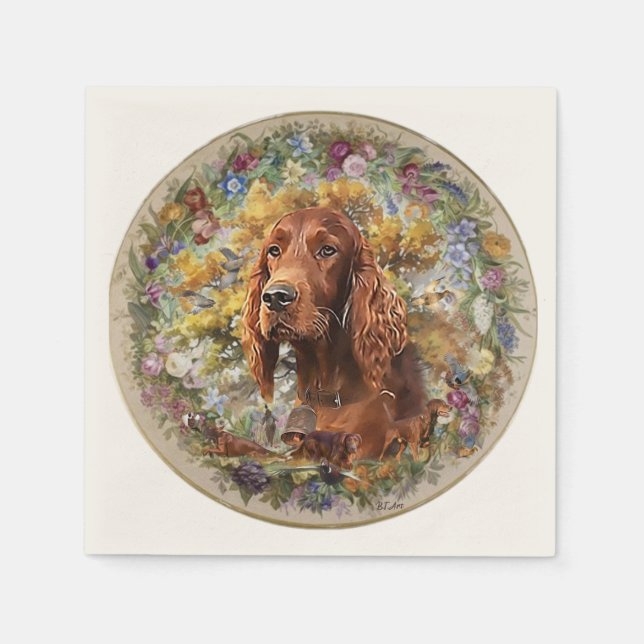 Irish Setter - Ultimate Upland Bird Dog Serviette (Vorderseite)