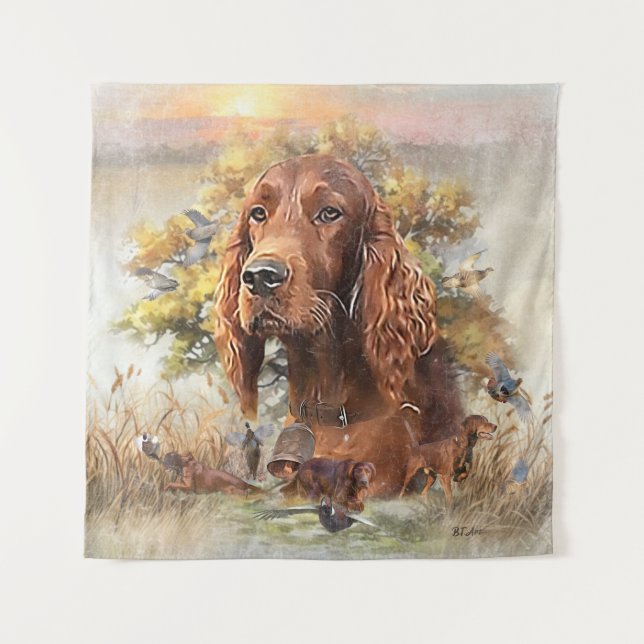 Irish Setter - Ultimate Upland Bird Dog Wandteppich (Vorderseite)