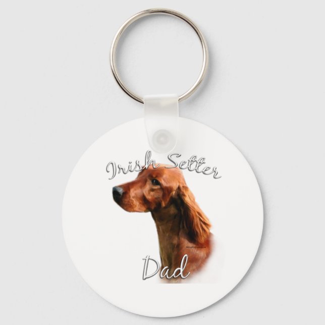 Irish Setter Vater 2 Schlüsselanhänger (Vorderseite)