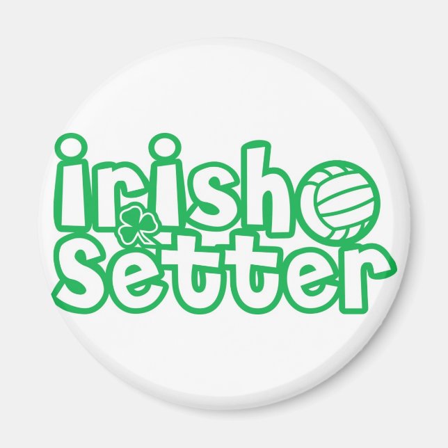 Irish Setter Volleyball Design Magnet (Vorne)