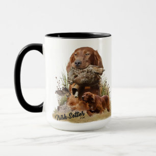 Irish Setter , Walcockjagd, Art Tasse