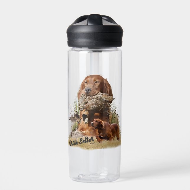 Irish Setter , Walcockjagd, Art Trinkflasche (Vorderseite)