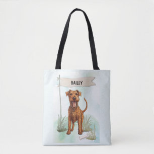 Irish Setter Wasserfarben Personalisierter Hund Tasche