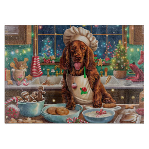 Irish Setter Weihnachtsbäckerei: Festliches Weihna Schneidebrett