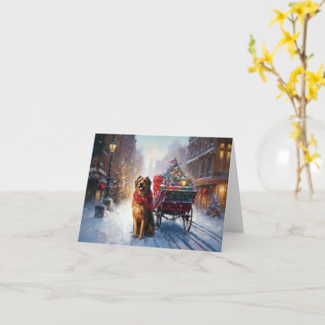 Irish Setter Weihnachtsfeiertag Karte (Gelbe Blume)