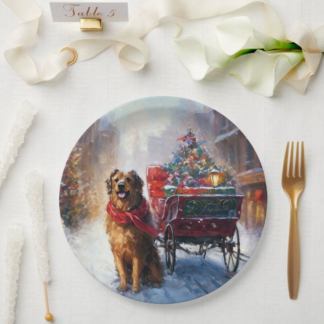 Irish Setter Weihnachtsfeiertag Pappteller (Hochzeit)