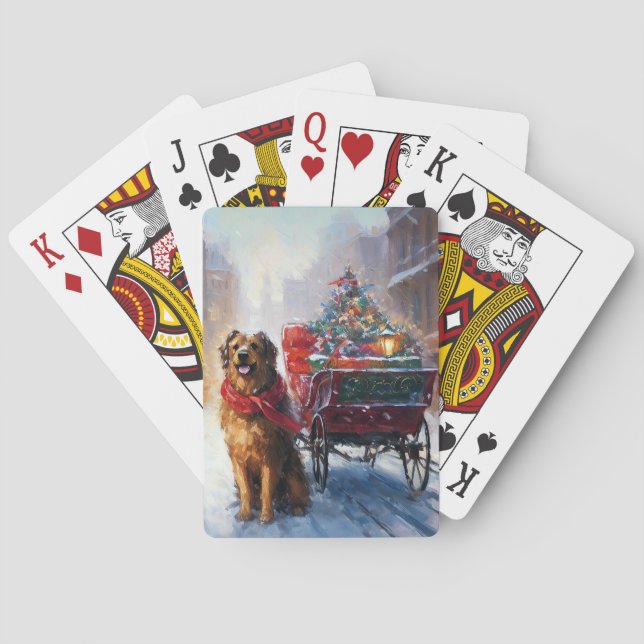 Irish Setter Weihnachtsfeiertag Spielkarten (Rückseite)