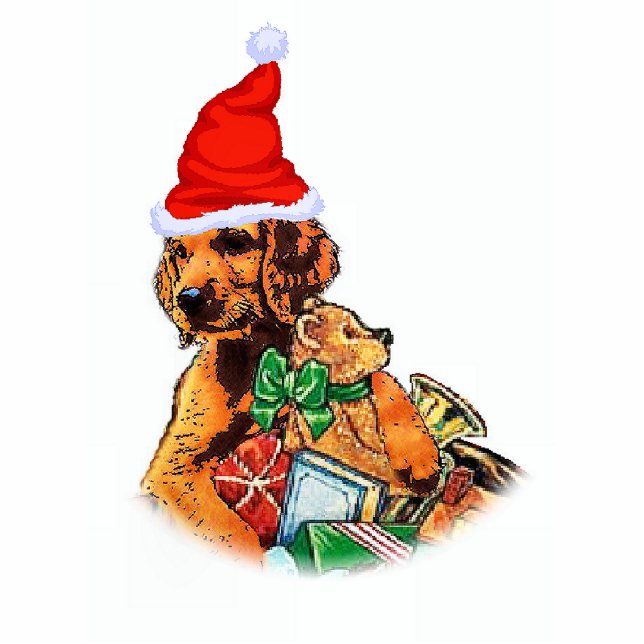 Irish Setter Weihnachtsgeschenke Ornament Fotoskulptur Ornament (Vorne)