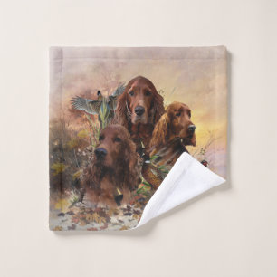Irish Setters with Pheasants - Passion Hunt Badhandtuch Set