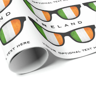 Irish Shades-Umrandung für Text und Farbe Geschenkpapier
