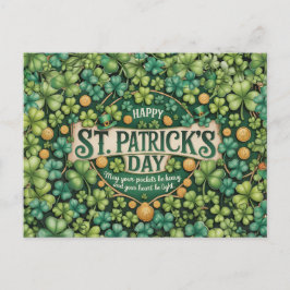 Irish Shamrock Celebration Design Postkarte