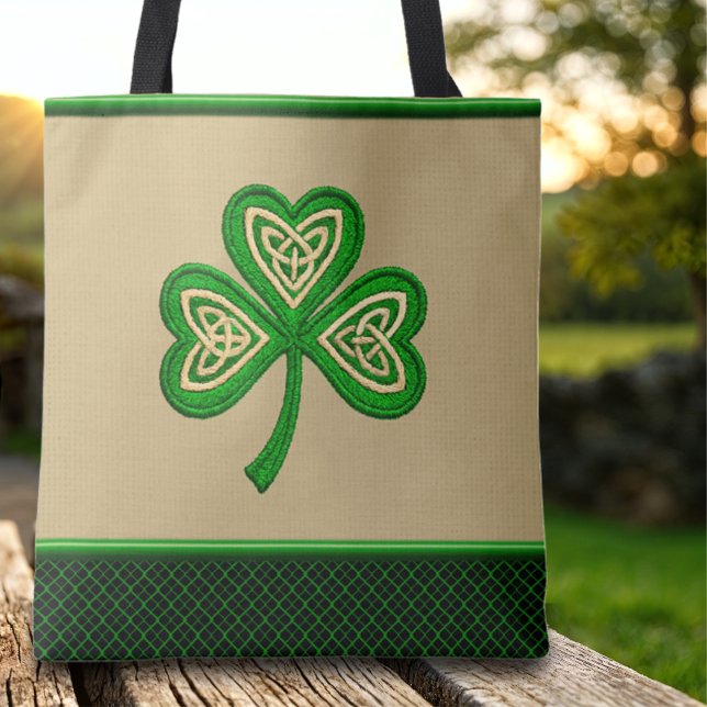 Irish Shamrock Celtic Knots St Patrick Tasche (Von Creator hochgeladen)