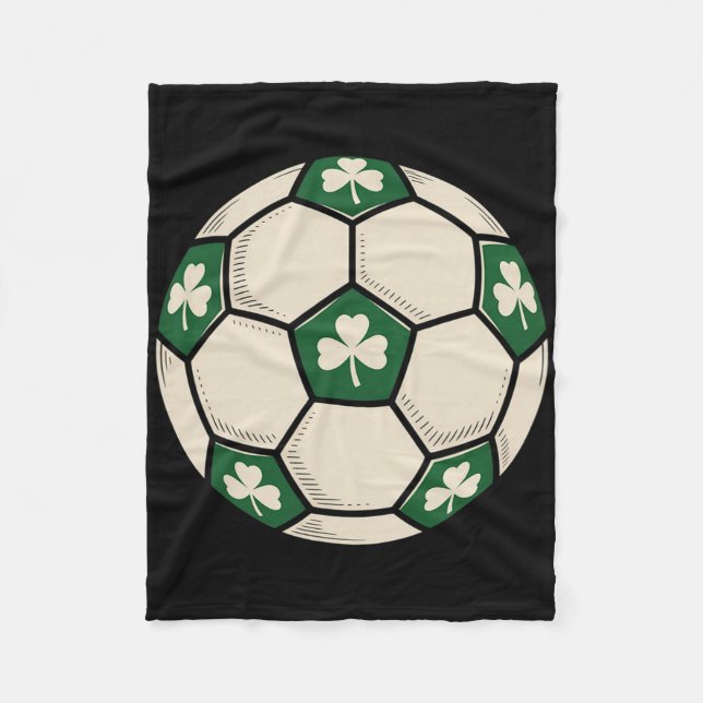 Irish Shamrock Fußball Ll Patrick Design  Fleecedecke (Vorderseite)
