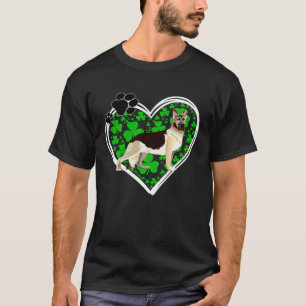 Irish Shamrock Herz Deutscher Schäferhund St. Patr T-Shirt