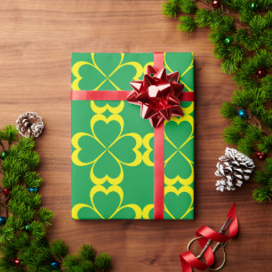 Irish Shamrock-Kreuz für den St. Patrick's Day Geschenkpapier