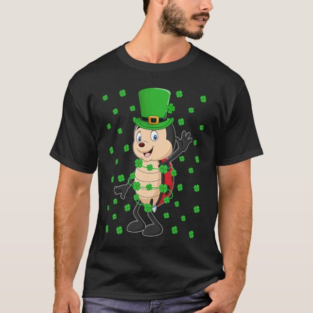 Irish Shamrock Leprechaun Ladybug St Patrick's Day T-Shirt (Vorderseite)