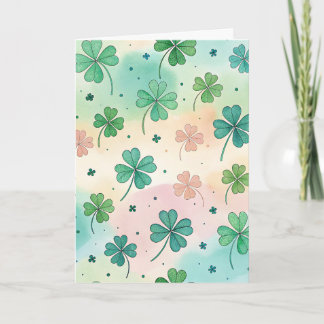 Irish Shamrock pattern note card  Karte