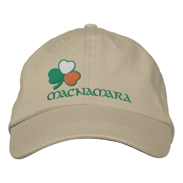 Irish Shamrock Personalisiert Bestickte Baseballkappe (Vorderseite)