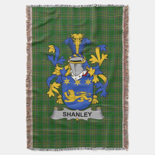 Irish Shanley oder McShanly Coat of Arms Family Cr Decke (Vorderseite Vertikal)