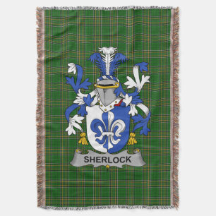 Irish Sherlock Coat of Arms Familienwappen Irland Decke