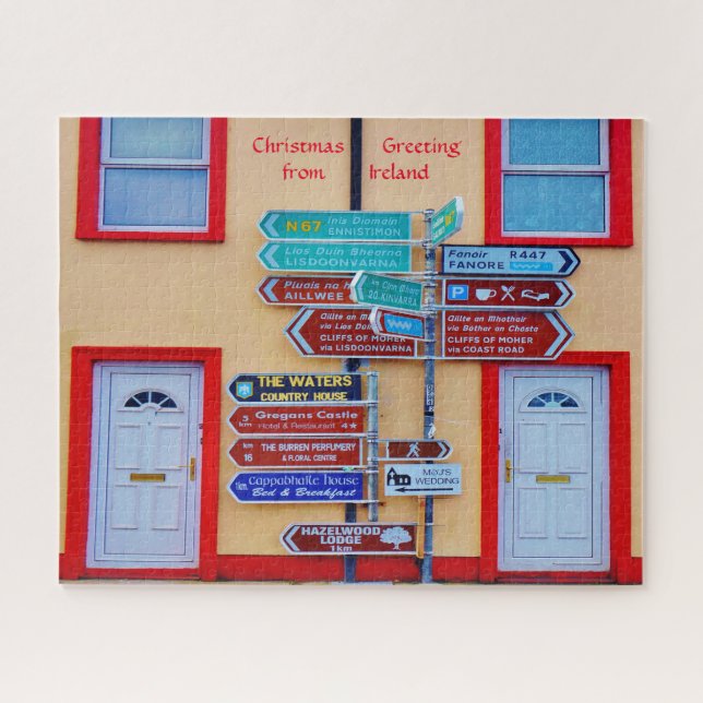 Irish Signpost Galway Irlande. Jigsaw Puzzle (Horizontal)