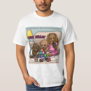 Irish Sitters Comic T-Shirts. Große rote Hunde, di T-Shirt