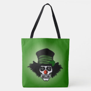 Irish Skeleton Clown Green Tasche