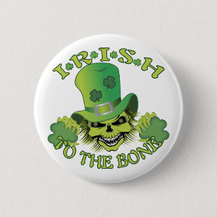 Irish Skull Button