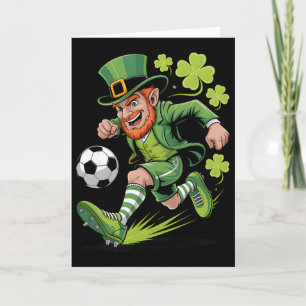 Irish Soccer Leprechaun Spaß St Patricks Day Fußll Karte