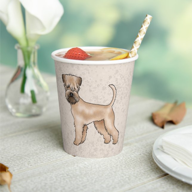 Irish Soft Coated Wheaten Terrier Niedlich Hund Be Pappbecher (In Situ)