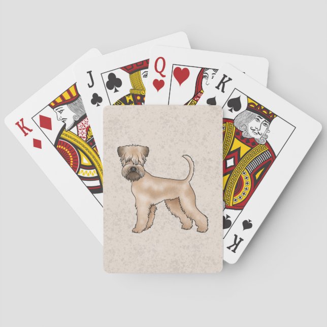 Irish Soft Coated Wheaten Terrier Niedlich Hund Be Spielkarten (Rückseite)