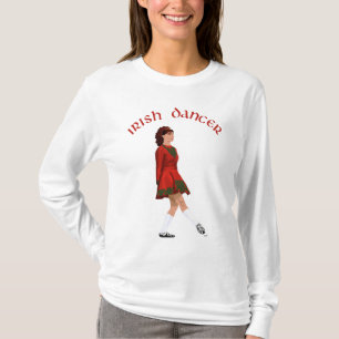 Irish Soft Shoe Tänzerin in Rot T-Shirt