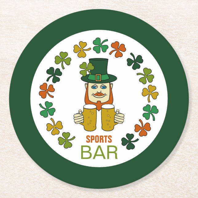 Irish Sports Bar, Pub/Brauerei Runder Pappuntersetzer (Vorderseite)