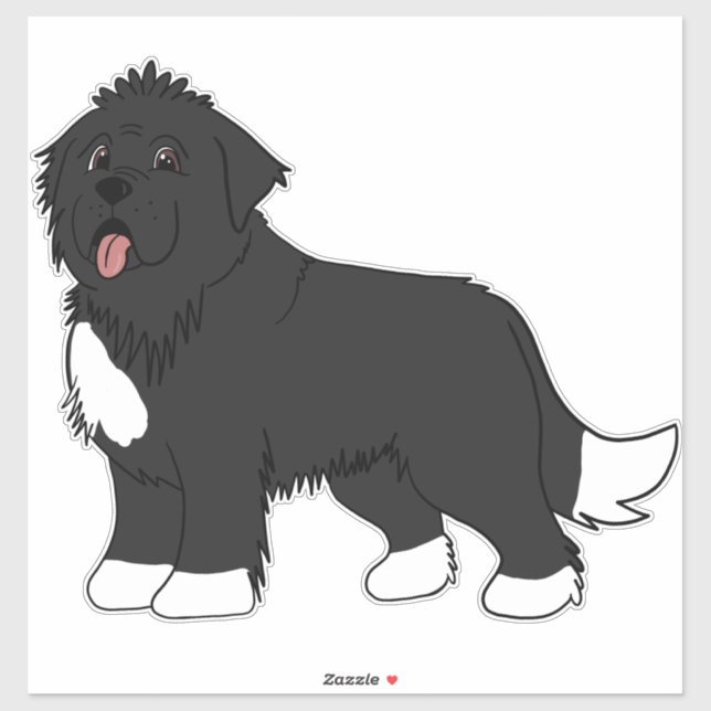 Irish Spot Newfundland Hund Aufkleber (Blatt)