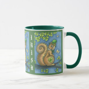 IRISH SQUIRREL ST. PATRICK'S DAY TASSE Green