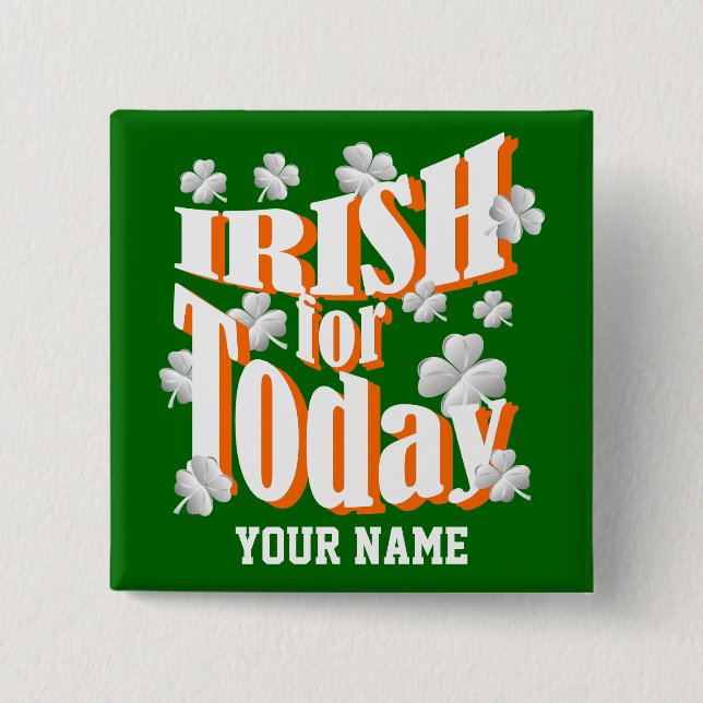 Irish St Patrick's Day Button (Vorderseite)