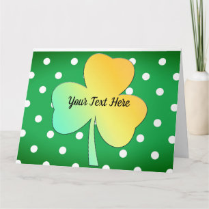 Irish St Patrick's Day Custom Designed Kleeblatt Karte