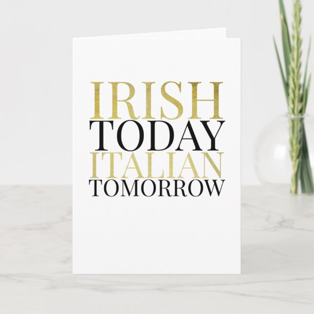 Irish St Patrick's Day Gift Friends Karte (Vorderseite)