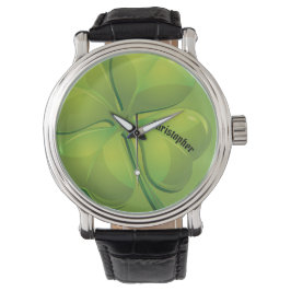 Irish St. Patrick's Day Green Kleeblatt Personaliz Armbanduhr