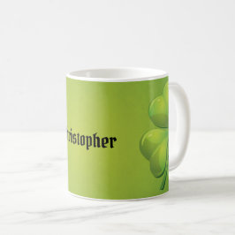 Irish St. Patrick's Day Green Kleeblatt Personaliz Kaffeetasse