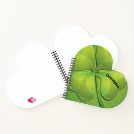 Irish St. Patrick's Day Green Kleeblatt Personaliz Notizbuch