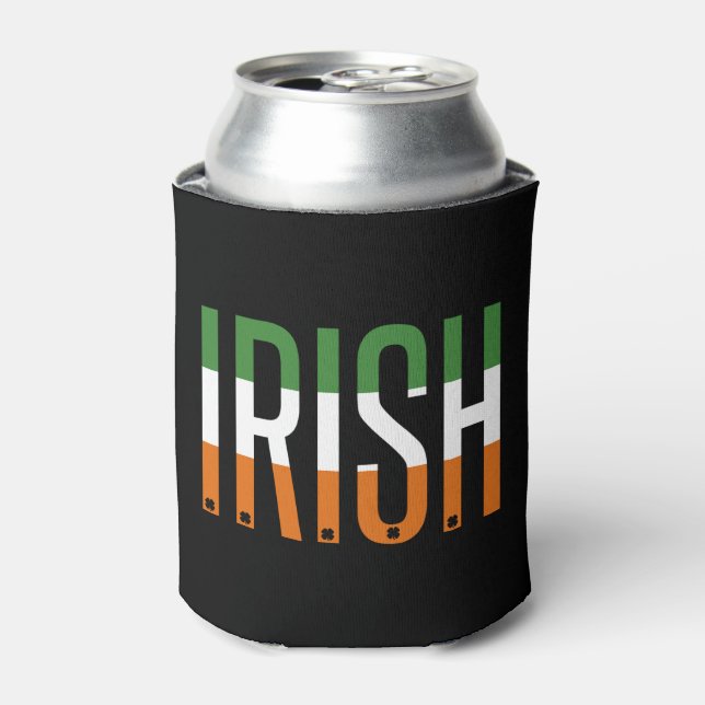 Irish St Patrick's Day Ireland Flag Kleeblatt Luck Dosenkühler (Kanne Vorderseite)