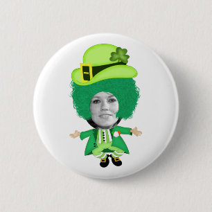 Irish St Patricks Day Jig, Foto Gerahmt Head Button
