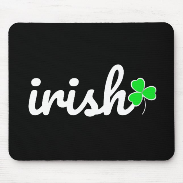 Irish St. Patrick's Day Lucky Kleeblatt Mousepad (Vorne)