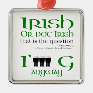 Irish St Patrick's Day MSqO Ornament Aus Metall