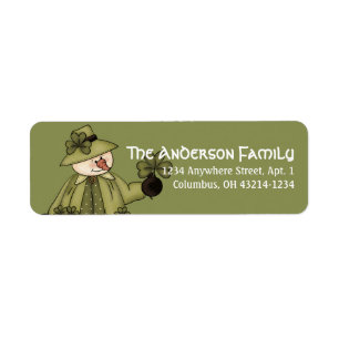 Irish St. Patrick's Day Snowman Étiquette de adres