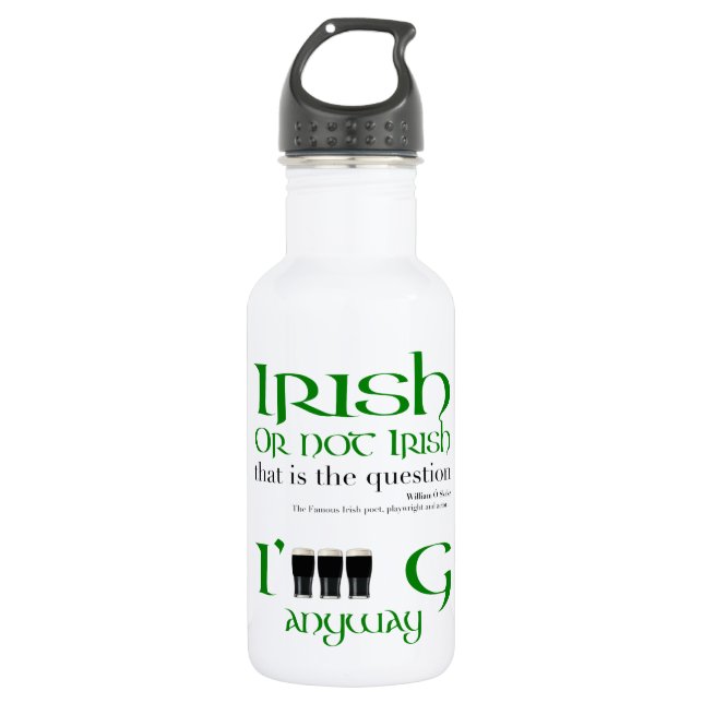 Irish St Patrick's Day Water Flasche Edelstahlflasche (Vorderseite)