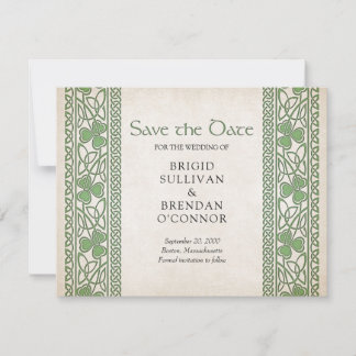 Irish St. Patrick's Wedding Save The Date