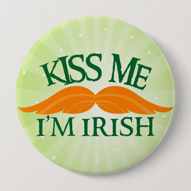Irish-Stache Button (Vorderseite)