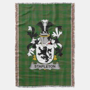 Irish Stapleton Coat of Arms Familienwappen Irland Decke